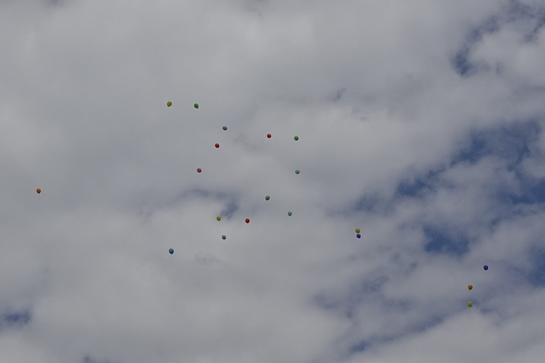 Luftballons im Himmel